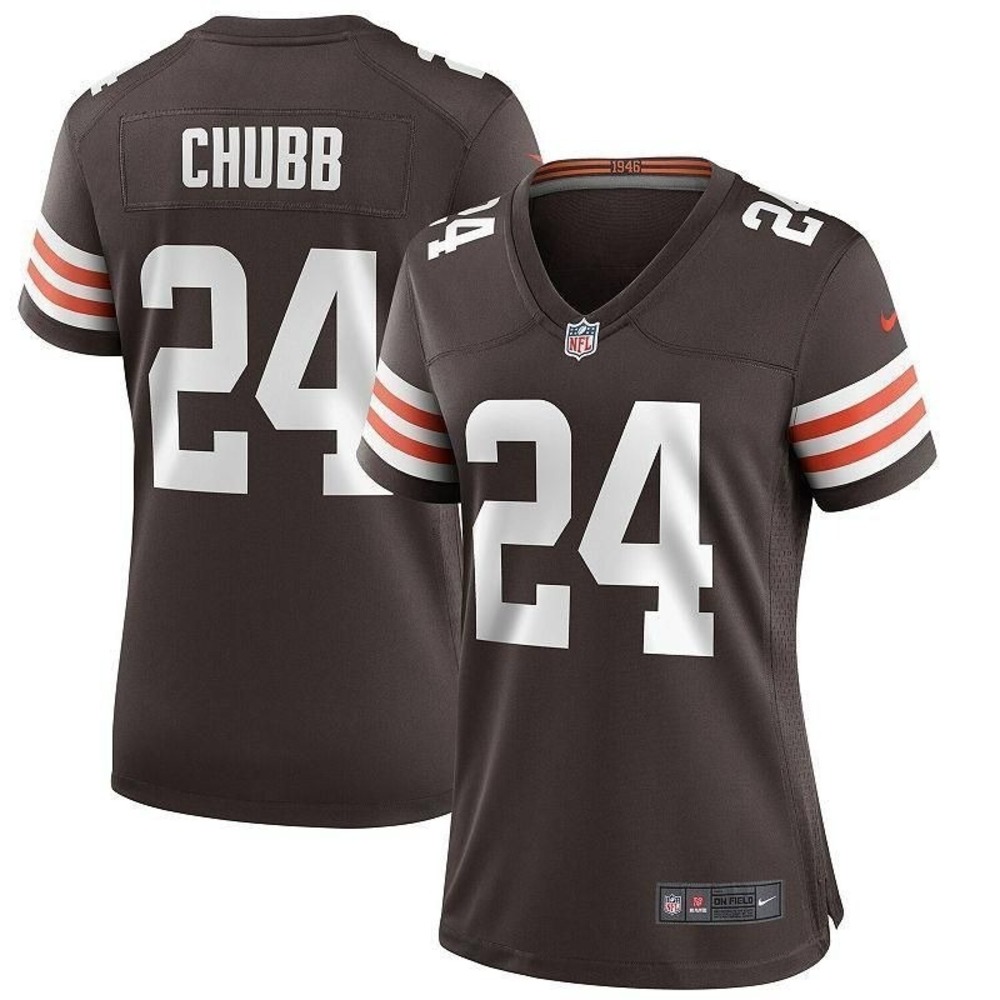 Women's M Nike Nick Chubb Brown Cleveland Browns Game Jersey